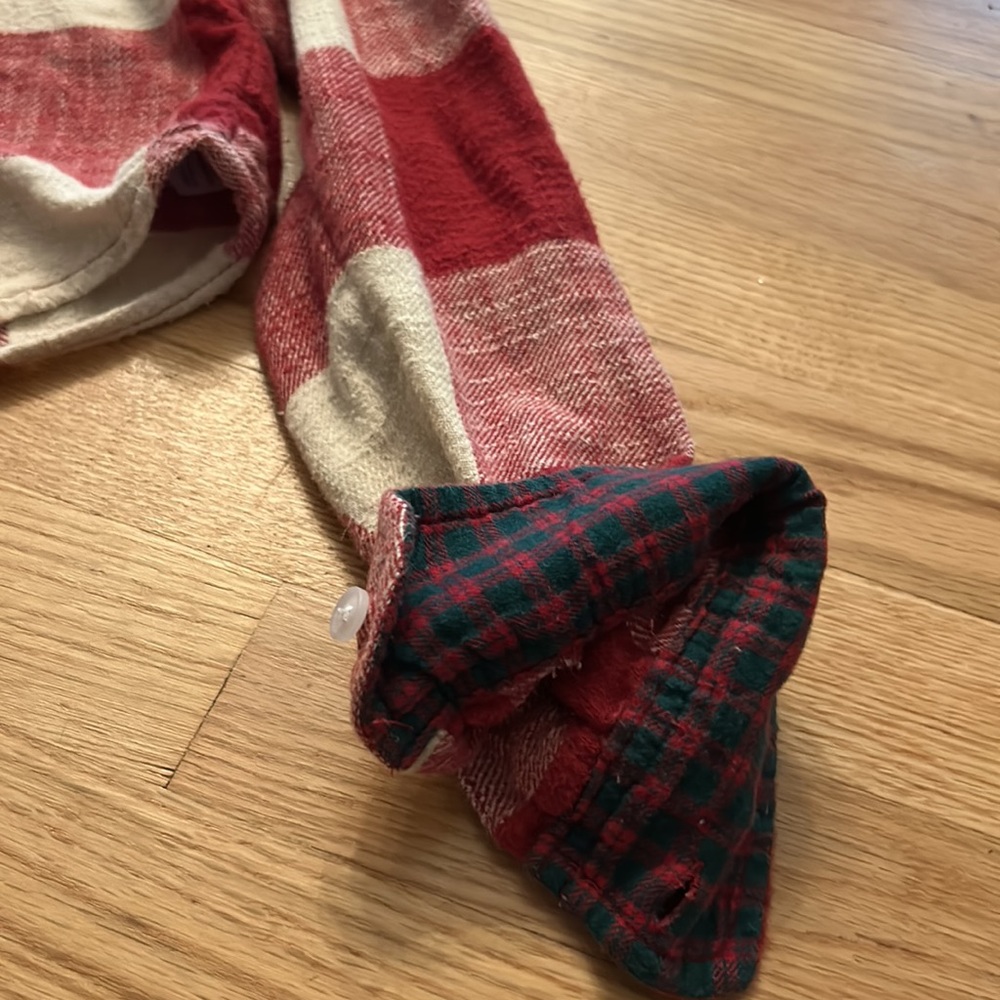 American eagle hooded flannel cropped xs - Picture 2 of 5